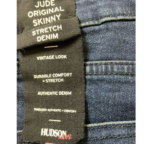 Hudson Kids Jeans Jude Original Skinny Size 10 Street Dark Wash Stretch Denim - Picture 11 of 13